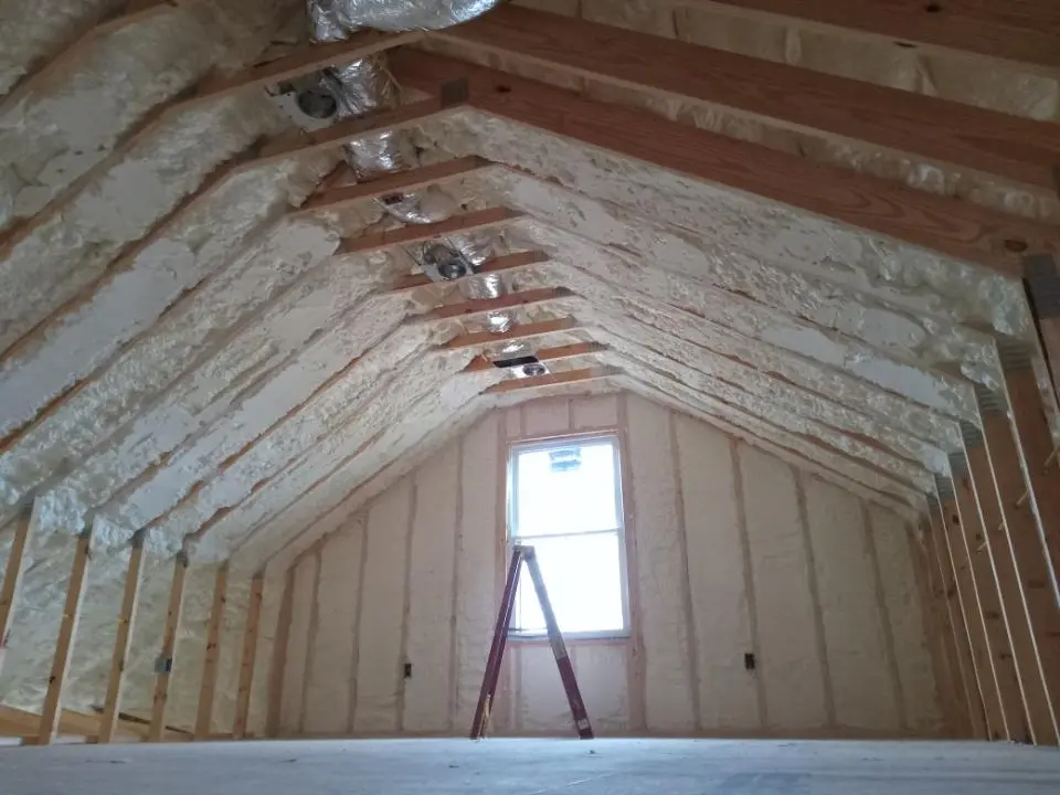 Spray foam roofing application for Crawl Space Insulation project in Redding